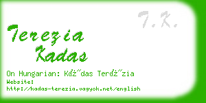 terezia kadas business card